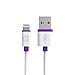 Walnut Lightning to USB Cable 4ft / 1.2m with Ultra-Compact Connector Head for iPhone 6 6Plus 5s, iPad Air mini2, iPad 4th gen, iPod touch 5th gen, and iPod nano 7th gen (Purple)