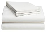 Pike Street 410-Thread-Count Egyptian Cotton Sateen Queen Sheet Set, White