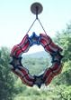 Patriotic Stained Glass Suncatcher 9 1/4" Diameter