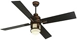 IMAGE OF Craftmade UM52BB Urban Mission 52 Inch Ceiling Fan, Burnished Bronze Motor with Outdoor Custom Oiled Bronze Blades and Integrated Light Kit
