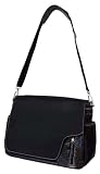 Black Messenger Tulip Diaper Bag