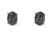 9ct White Gold Triplet Opal SIngle Stone Stud Earrings