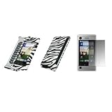 Motorola Devour A555 - Premium Black and White Zebra Stripes Design Snap-On ....