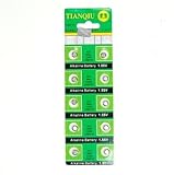Bluecell 10 Pcs AG1 Alkaline Button Cell Battery 364A CX60 LR621W for Watch Toy Calculator + Bluecell Cable Tie