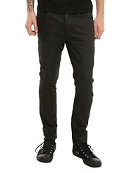Apparel: RUDE Black Wax Coated Slouch Skinny Jeans Size : 30 - Hot Topic