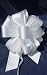 10 Pull String Bows - Gift Wrap Packaging - 5" 20 Loops - 1 1/4" - White
