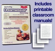 Mastering Dreamweaver Made Easy Training Tutorial v. MX 2004 & MX - Learn how to use Dreamweaver e Book manual guide