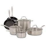 Stainless Steel 10 Piece Cookware Set with Tri-Ply Base