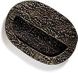 Modern 3-3/4 flush mount pull with bark texture, Pewter