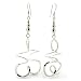 Long Looping Star Twisted Spirals Dangling Sterling Silver Earrings