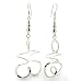 Jewelry : Long Looping Star Twisted Spirals Dangling Sterling Silver Earrings