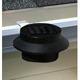 Black Sun Power Smart LED Solar Gutter Night Utility Security Light for indoor outdoor permanent or portable for any house, fence, garden, garage, shed, walkways, stairs - anywhere safety lite.