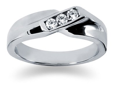 0.21 ctw. Men's Round Diamond Wedding Band in Platinum