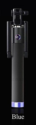 New Generation Selfie Stick,One-piece U-Shape Self-portrait Monopod Extendable Selfie Stick with built-in Bluetooth Remote Shutter for iPhone 6, iPhone 5, Samsung Galaxy S5, Android [Blue]