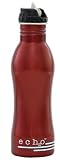 EcoUsable Ech2o 25 oz Stainless Steel Filtered Bottle – Metallic Red