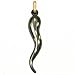 14k Gold Large Italian Horn Charm Lucky 29mm