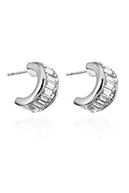 Autograph Baguette Hoop Earrings MADE WITH SWAROVSKI® ELEMENTS