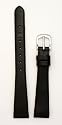 Ladies'&nbsp;Genuine Italian Leather Watchband, Color Black, Size 14mm Long, Watch Strap