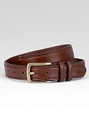 Leather Rectangular Buckle Chino Belt