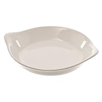 Browne Foodservice 564010W Ceramic Round Au Gratin Dish, 10-Ounce, White