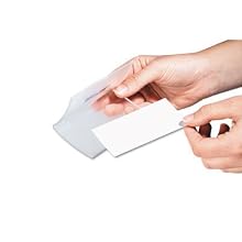Durable Click-Fold convex name badge inserts, 3.56 x 2.125 Inches, White, 200 per Pack (1455-02)