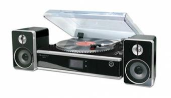 Soundmaster PL875USB Minianlage Radio, Plattenspieler, CD/MP3, USB, AUX, SD/MMC