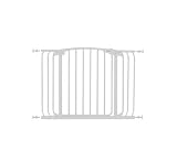 Bindaboo Pet Gates - Swing closed hallway pet gate fits openings 38 to 42.5, white.