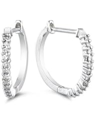 .50CTW Diamond Hoop Earrings in White Gold