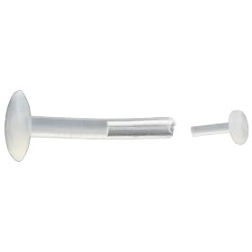 BioFlex Retainer with Push In Top: 16g, 3/8": Steel Navel Body Jewelry: Jewelry