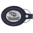 Tennessee Titans Fine Leather/Pewter Key Ring - NFL Football Fan Shop Sports Team Merchandise