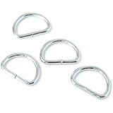ljdeals Metal D Ring 1/2 inch Non Welded Nickel Plated Pack Of 100