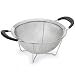 Polder KTH-1009-75 9 Inch Round Footed Strainer, Stainless Steel