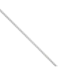 Sterling Silver 16in 2.0mm Franco Necklace Chain. Metal Wt- 6.92g