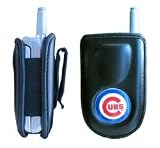 Sony Ericsson W300 / W580 / W610 / W700 / W710 / W712 / W760 / W800 / W810 / W910 Premium Quality Cell Phone Pouch Case - Includes TWO Bonus Charm Holders - Chicago Cubs - Oficially MLB Licensed