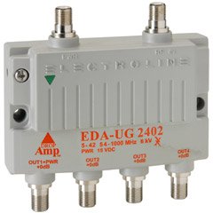 Electroline EDA-UG2402 Zero-Loss 4-port CATV Amp-Splitter