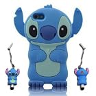 3D Blue Stitch & Lilo ipod touch 4 Soft Silicone Case Cover With 3D Stitch Stylus Pen For itouch 4g 4th Generation