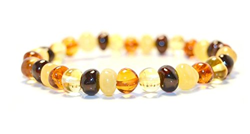 Adult Baltic Amber 7.5 Inch Bracelet by Momma Goose (Multi)