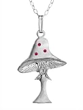 Cheeky Monkey Mushroom Pendant, Stone recycled diamonds