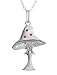 Cheeky Monkey Mushroom Pendant, Stone recycled diamonds