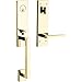 Baldwin 85391.LENT Minneapolis Left Handed Single Cylinder Keyed Entry One Piece, Vintage Brass