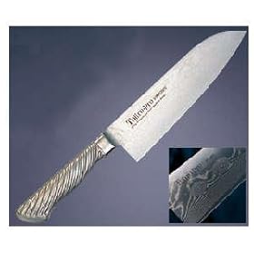 【クリックで詳細表示】トウジロウプロ ND鋼 三徳(両刃) 17cm F-1036