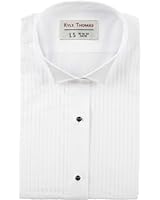 Kyle Thomas Men's 1/4" Pleat Wing Collar Tuxedo Shirt