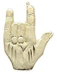14K Gold I LOVE YOU HAND SIGN CHARM