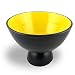 Contemporary Pottery Pedestal Bowl in Lemon Yellow, 10"