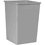 Rubbermaid Commercial LLDPE Untouchable Rigid Trash Can, Square