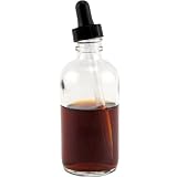 Cocktail Bitters Clear Glass Dropper Bottle - Empty - 4 oz