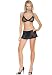 2PC Rose Vine Lace Soft Bra Sexy Lingerie Intimate Apparel with Skirt and Attached Thong