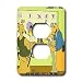 Londons Times Funny Bugs and Slugs Cartoons - Wilted Snail At Police Lineup. Morton Salt Girl GUILTY - Light Switch Covers - 2 plug outlet cover