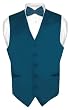 Men's BLUE SAPPHIRE Dress Vest BOWTie Set for Suit or Tuxedo