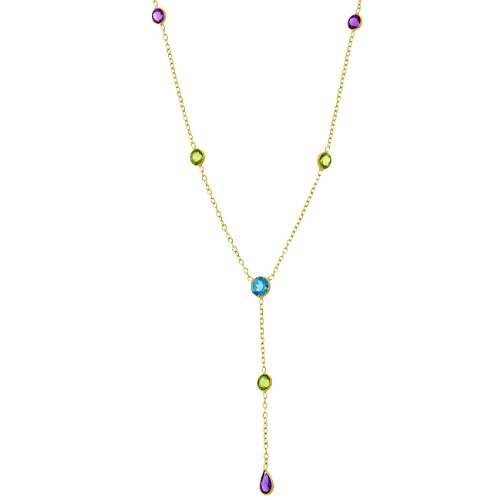 Click here for 14k Yellow Gold Gemstone Y Necklace prices